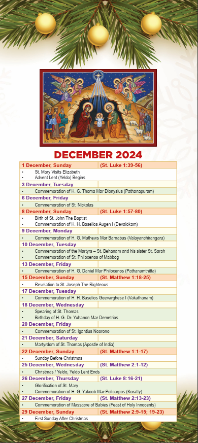 Church Calendar